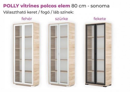 Polly vitrines szekrny 42, 80cm