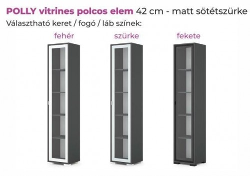 Polly vitrines szekrny 42, 80cm