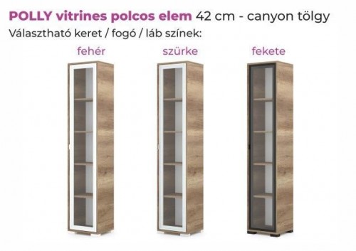 Polly vitrines szekrny 42, 80cm