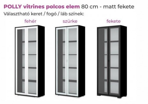 Polly vitrines szekrny 42, 80cm