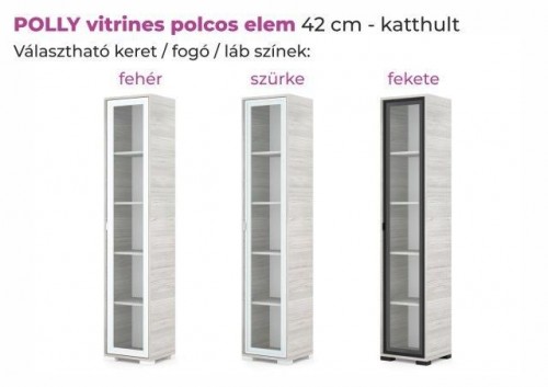 Polly vitrines szekrny 42, 80cm