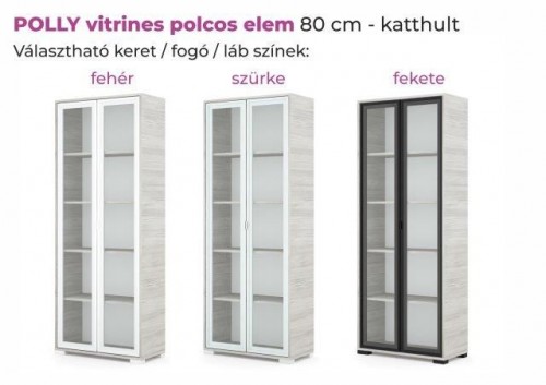 Polly vitrines szekrny 42, 80cm